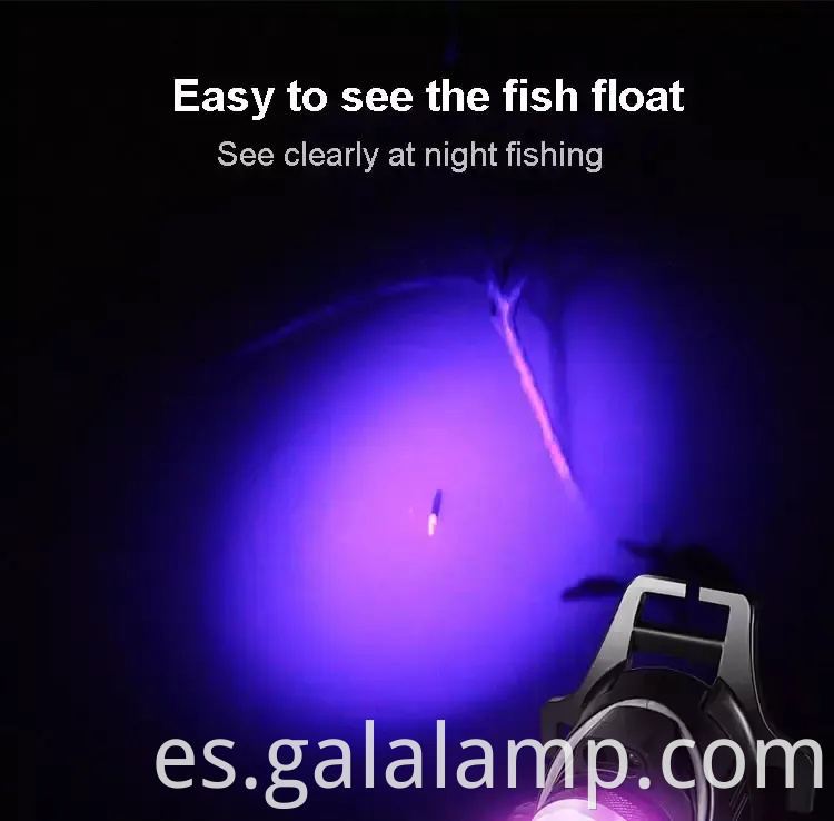 Faros UV recargables con 395 nm LED para pesca nocturna y caza de escorpiones